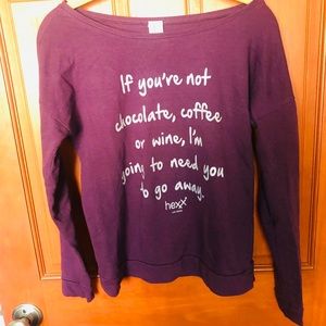 The sweater that says it all 💜
